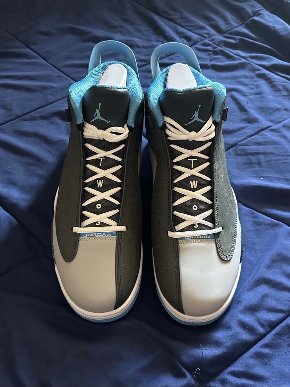 👟 DEADSTOCK ⭐️ Air Jordan Dub Zero Wolf Grey/University Blue – Men’s Size 13 -